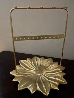 Gold Sunflower Jewelry Stand